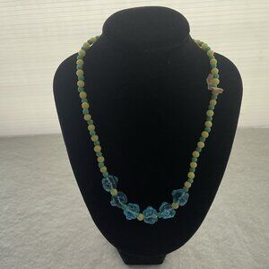 VINTAGE Glass Czechoslovakia Necklace Mardi Gras Beads New Orleans Carnival NOLA